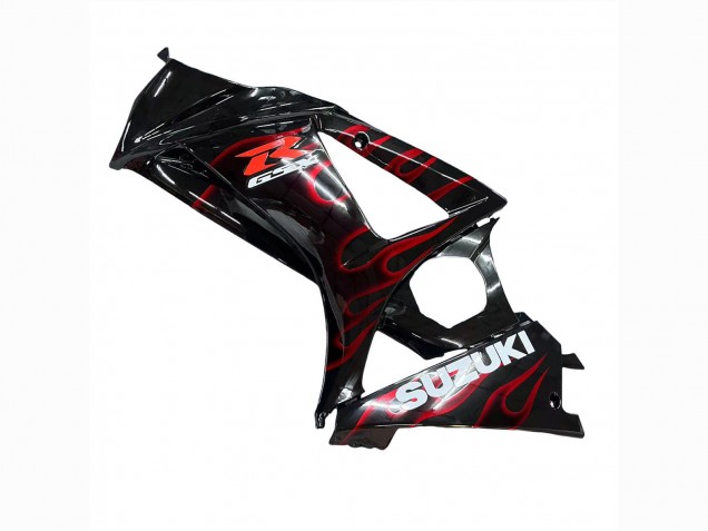 Purchase 2007-2008 Black Red Flame Suzuki GSXR 1000 Motorcycle Fairings UK
