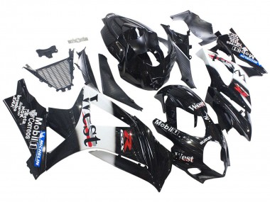 Purchase 2007-2008 Glossy Black White West Suzuki GSXR 1000 Motorcycle Fairings UK