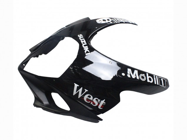 Purchase 2007-2008 Glossy Black White West Suzuki GSXR 1000 Motorcycle Fairings UK