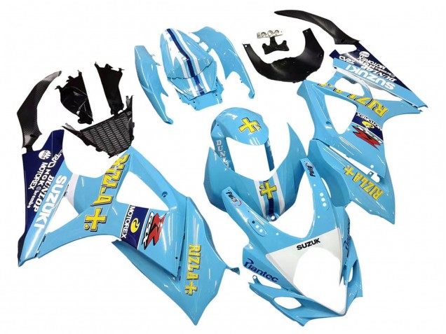Purchase 2007-2008 Light Blue Yellow Black Motul Rizla Suzuki GSXR 1000 Motorcycle Fairings UK