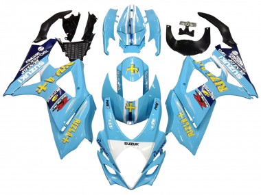 Purchase 2007-2008 Light Blue Yellow Black Motul Rizla Suzuki GSXR 1000 Motorcycle Fairings UK