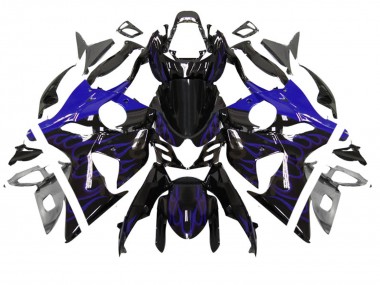 Purchase 2007-2008 Glossy Black Blue Flame Suzuki GSXR 1000 Motorcycle Fairing UK