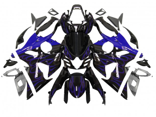 Purchase 2007-2008 Glossy Black Blue Flame Suzuki GSXR 1000 Motorcycle Fairing UK