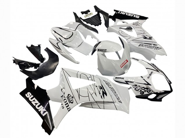 Purchase 2007-2008 White Black Alstare Corona Motul Suzuki GSXR 1000 Motorcycle Fairings UK