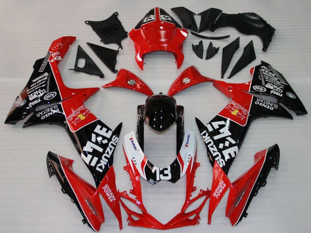 Purchase 2009-2016 Red Black White 13 Suzuki GSXR 1000 Motorcycle Fairings UK