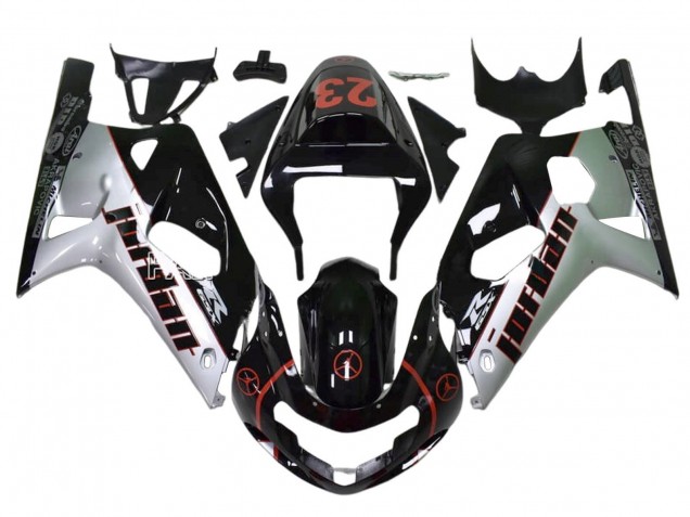 Purchase 2009-2016 Glossy Black White Red Jordan 23 Suzuki GSXR 1000 Motorcycle Fairings UK