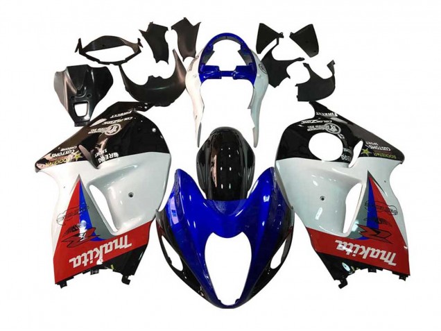 Purchase 1996-2007 White Blue Red Makita Black Suzuki GSXR 1300 Hayabusa Motorcycle Fairings UK