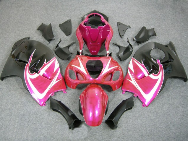 Purchase 1996-2007 Pink White Black Suzuki GSXR 1300 Hayabusa Motorcycle Fairings UK