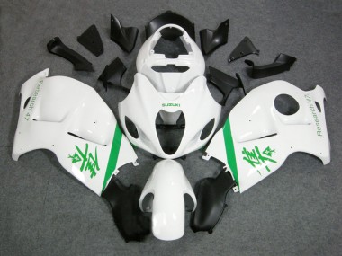 Purchase 1996-2007 White Green Suzuki GSXR 1300 Hayabusa Motorcycle Fairings UK