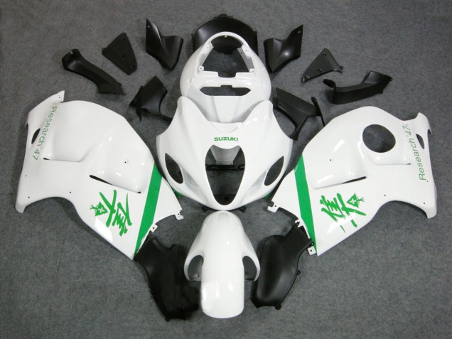 Purchase 1996-2007 White Green Suzuki GSXR 1300 Hayabusa Motorcycle Fairings UK