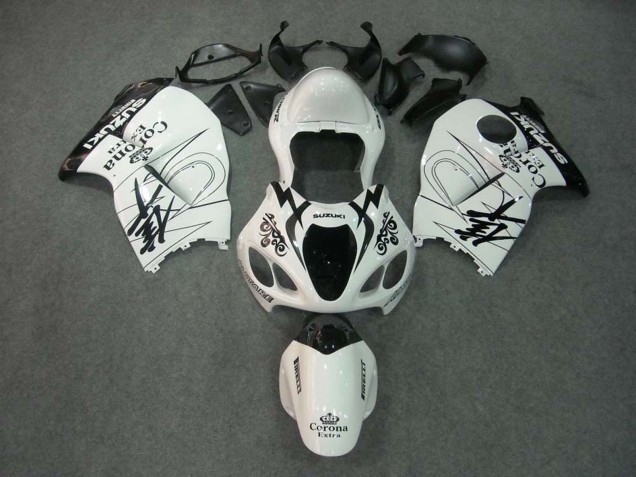 Purchase 1996-2007 White Black Corona Suzuki GSXR 1300 Hayabusa Motorcycle Fairings UK