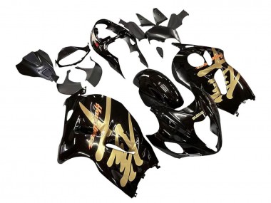 Purchase 1996-2007 Glossy Black Gold Hayabusa Suzuki GSXR 1300 Hayabusa Motorcycle Fairings UK