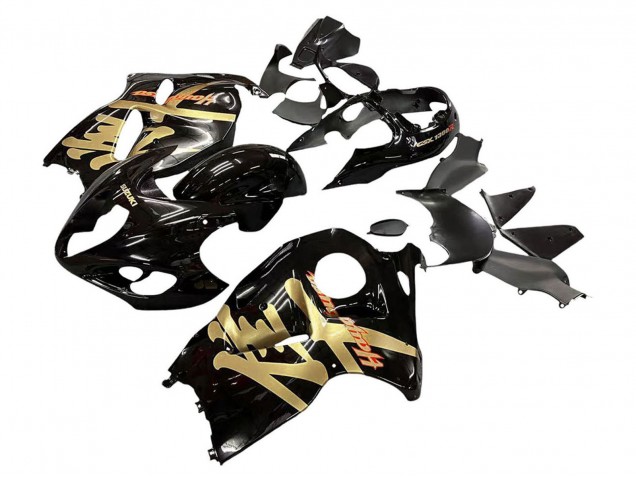Purchase 1996-2007 Glossy Black Gold Hayabusa Suzuki GSXR 1300 Hayabusa Motorcycle Fairings UK