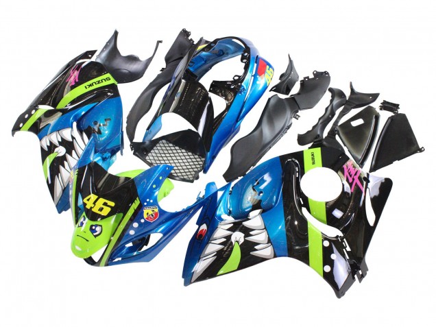 Purchase 2008-2020 Blue Green Black Shark 46 Suzuki GSXR 1300 Hayabusa Motorcycle Fairings UK