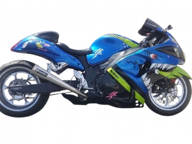 Purchase 2008-2020 Blue Green Black Shark 46 Suzuki GSXR 1300 Hayabusa Motorcycle Fairings UK