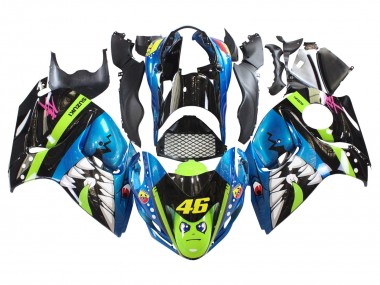 Purchase 2008-2020 Blue Green Black Shark 46 Suzuki GSXR 1300&nbsp;Hayabusa Motorcycle Fairings UK