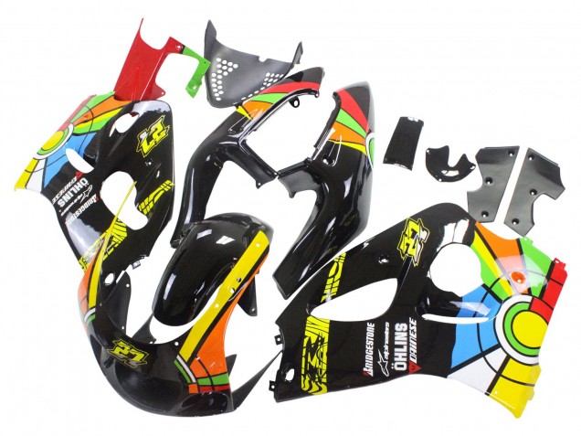 Purchase 1996-2000 Black Multicolor 27 Suzuki GSXR 600 / GSXR 750 Motorcycle Fairings UK