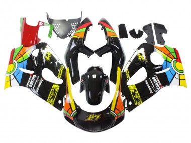 Purchase 1996-2000 Black Multicolor 27 Suzuki GSXR 600 / GSXR 750 Motorcycle Fairings UK