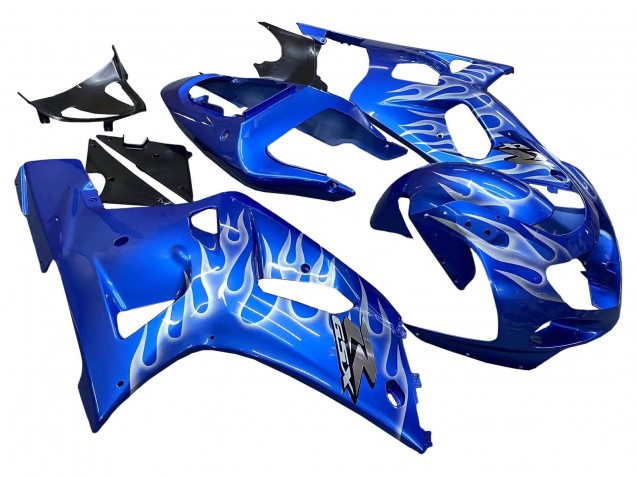 Purchase 2001-2003 Blue with White Flame Suzuki GSXR 600 / GSXR 750 Motorcycle Fairings UK