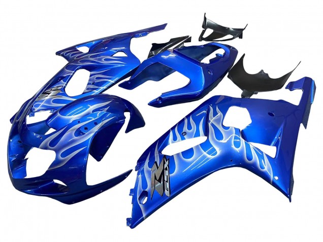 Purchase 2001-2003 Blue with White Flame Suzuki GSXR 600 / GSXR 750 Motorcycle Fairings UK