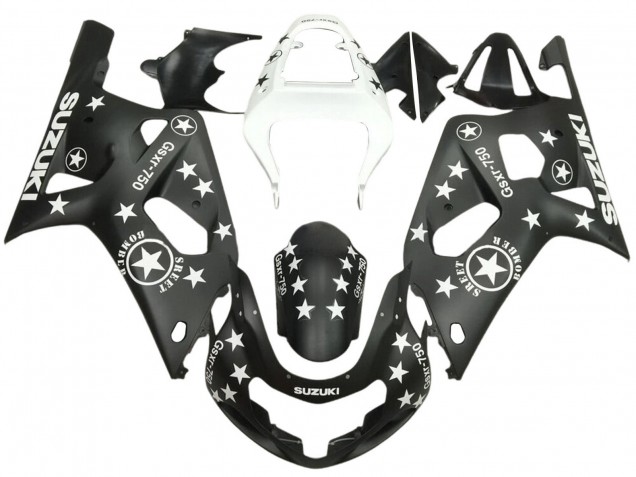 Purchase 2001-2003 Glossy Black White Star Suzuki GSXR 600 / GSXR 750 Motorcycle Fairings UK