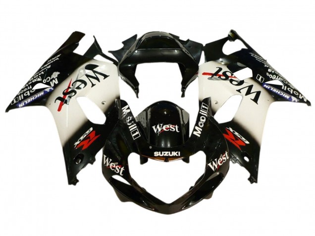 Purchase 2001-2003 Glossy Black White West Red Suzuki GSXR 600 / GSXR 750 Motorcycle Fairings UK