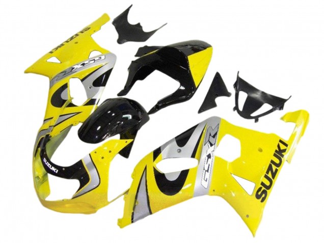 Purchase 2001-2003 Yellow Silver Glossy Black Suzuki GSXR 600 / GSXR 750 Motorcycle Fairing Kits UK