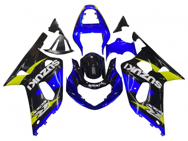 Purchase 2001-2003 Blue Yellow Glossy Black Suzuki GSXR 600 / GSXR 750 Motorcycle Fairings UK