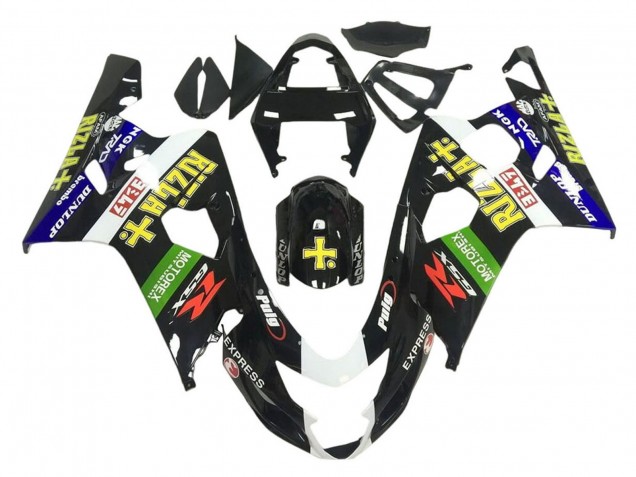 Purchase 2001-2003 Glossy Black Green White Yellow Rizla Suzuki GSXR 600 / GSXR 750 Motorcycle Fairings UK