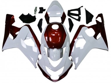 Purchase 2004-2005 White Candy Red Black Suzuki GSXR 600 / GSXR 750 Motorcycle Fairings UK
