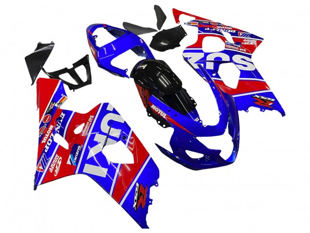Purchase 2004-2005 Blue Red Black Motul Dunlop Suzuki GSXR 600 / GSXR 750 Motorcycle Fairings UK