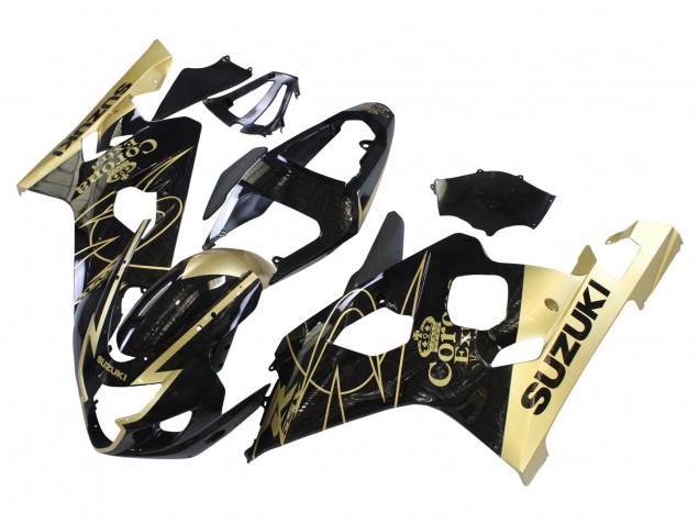 Purchase 2004-2005 Glossy Black Gold Corona Suzuki GSXR 600 / GSXR 750 Motorcycle Fairings UK