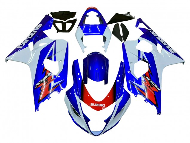 Purchase 2004-2005 White Blue Red Suzuki GSXR 600 / GSXR 750 Motorcycle Fairing UK
