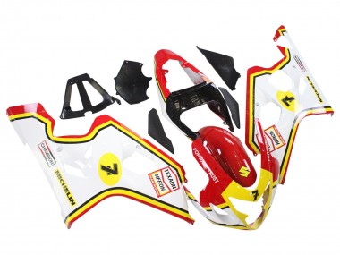 Purchase 2004-2005 White Red Yellow Michelin Texaon Heron 7 Suzuki GSXR 600 / GSXR 750 Motorcycle Fairings UK
