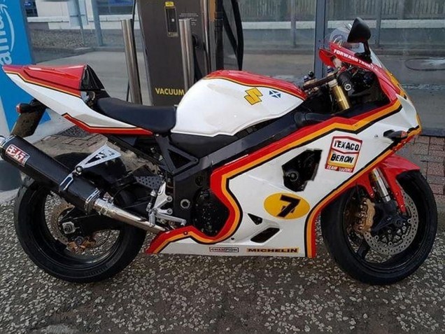 Purchase 2004-2005 White Red Yellow Michelin Texaon Heron 7 Suzuki GSXR 600 / GSXR 750 Motorcycle Fairings UK