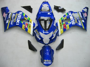 Purchase 2004-2005 Blue White Yellow Green Telefumica Motul MoviStar Suzuki GSXR 600 / GSXR 750 Motorcycle Fairings UK