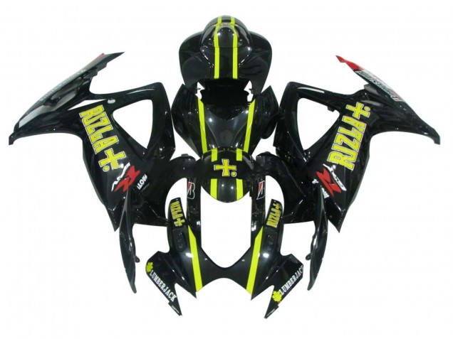 Purchase 2006-2007 Glossy Black Yellow Rizla Suzuki GSXR 600 / GSXR 750 Motorcycle Fairings UK