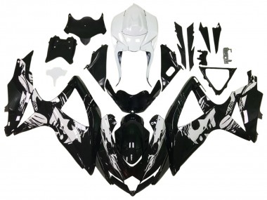 Purchase 2006-2007 Glossy Black White Suzuki GSXR 600 / GSXR 750 Motorcycle Fairings UK