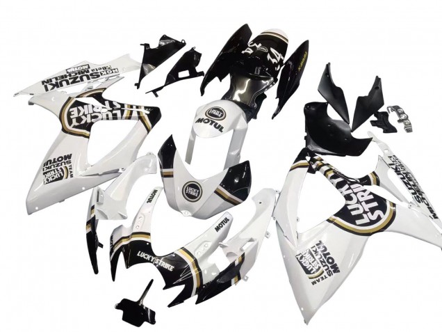 Purchase 2006-2007 White Black Lucky Strike Motul Suzuki GSXR 600 / GSXR 750 Motorcycle Fairings UK