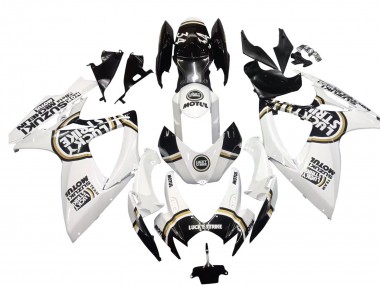 Purchase 2006-2007 White Black Lucky Strike Motul Suzuki GSXR 600 / GSXR 750 Motorcycle Fairings UK