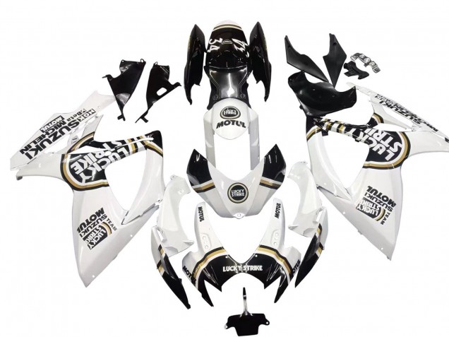 Purchase 2006-2007 White Black Lucky Strike Motul Suzuki GSXR 600 / GSXR 750 Motorcycle Fairings UK