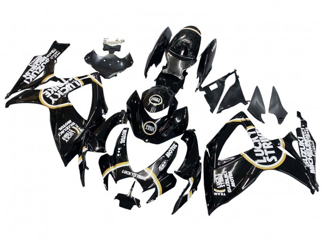 Purchase 2006-2007 Glossy Black White Motul Lucky Strike Suzuki GSXR 600 / GSXR 750 Motorcycle Fairings UK