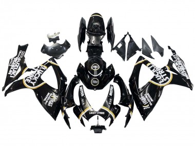Purchase 2006-2007 Glossy Black White Motul Lucky Strike Suzuki GSXR 600 / GSXR 750 Motorcycle Fairings UK