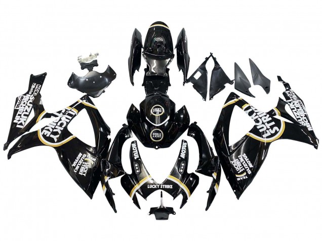 Purchase 2006-2007 Glossy Black White Motul Lucky Strike Suzuki GSXR 600 / GSXR 750 Motorcycle Fairings UK