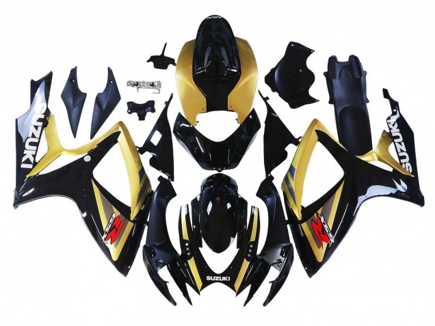 Purchase 2006-2007 Gold Glossy Black Red Suzuki GSXR 600 / GSXR 750 Motorcycle Fairings UK