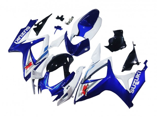 Purchase 2006-2007 White Blue Glossy Black Red Suzuki GSXR 600 / GSXR 750 Motorcycle Fairings UK