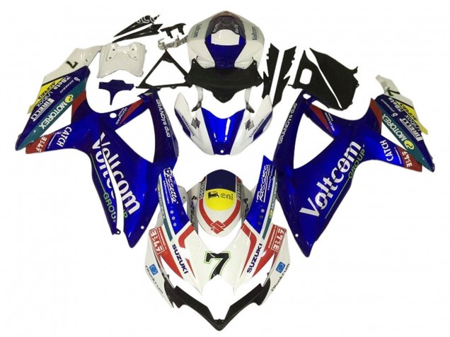 Purchase 2006-2007 White Blue Yellow Red Voltcom Suzuki GSXR 600 / GSXR 750 Motorcycle Fairings UK