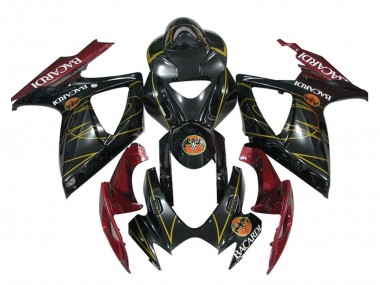 Purchase 2006-2007 Glossy Black Red Gold Suzuki GSXR 600 / GSXR 750 Motorcycle Fairings UK