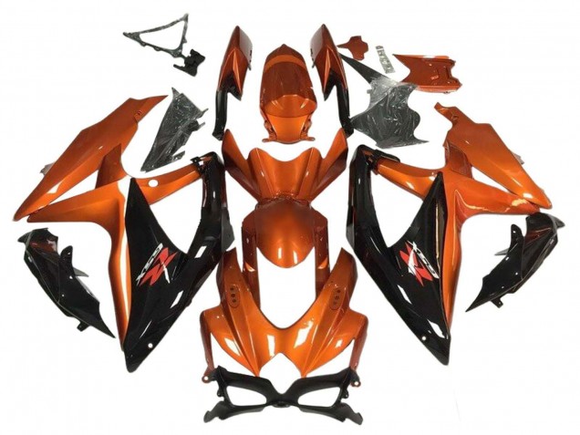 Purchase 2008-2010 Orange Glossy Black Suzuki GSXR 600 / GSXR 750 Motorcycle Fairing UK