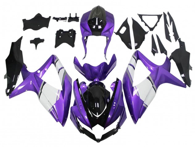 Purchase 2008-2010 Purple White Glossy Black Suzuki GSXR 600 / GSXR 750 Motorcycle Fairings UK